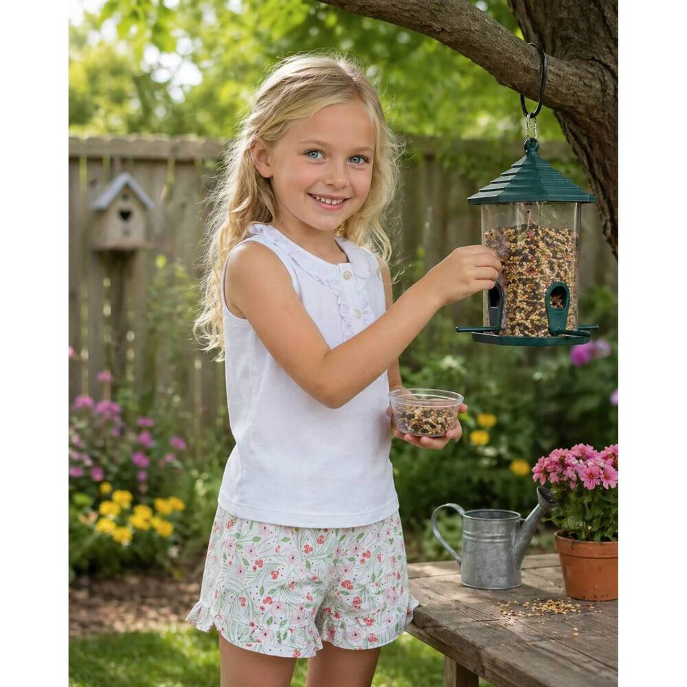 NEW MARCO & LIZZY floral ruffle skort in cherry blossoms